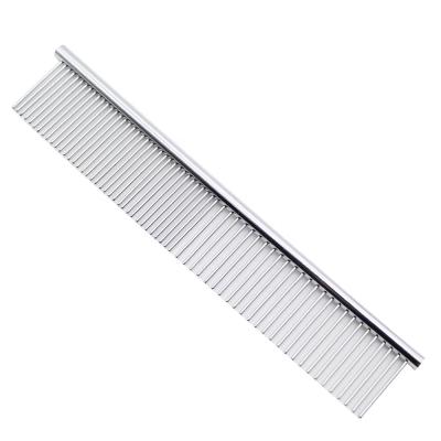 China Fashionable Hair Comb Stainless Steel Salon Dog Grooming Profession Use New Hairdressing Silver Color Anti-Static Cutting Hair Comb for sale