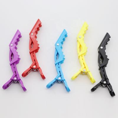 China Fashionable Colorful Crocodile Non-slip Barber Devoted Hair Styling Clips Alligator Platypus Clips for sale