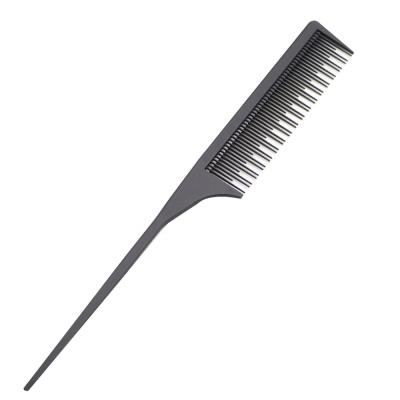 China Custom CarbonRat Black Heat Resistant Hair Comb Beauty Salon Professional Fashionable Dressing Tool Black Heat Resistant Teasing Tail Styling Comb for sale