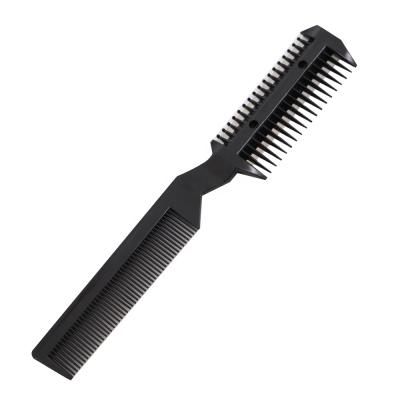 China CB-3 Home Black Trimming 2 Double Edge Blades Install Salon Safe Light Hair Cut Styling Hairdressing Razor Thinning Comb for sale