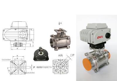 China Acople el actuador del acuerdo de la vávula de bola de la protección AC380V 9Kg en venta