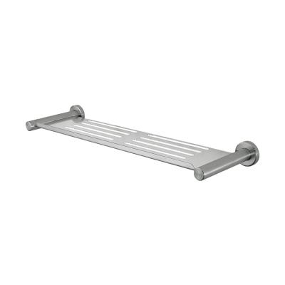 China Sustainable Premium Hotel Bathroom Metal Wall Shelves Polished Stainless Steel Wall Mount Floating Shelf for sale