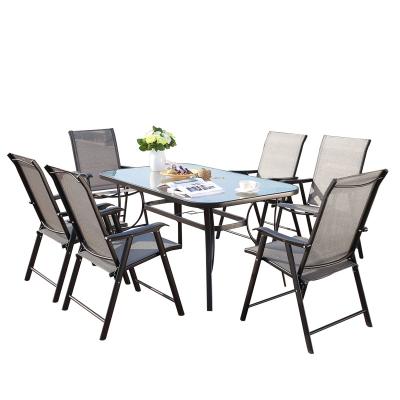 China 5PCS OUTDOOR PATIO TABLE AND CHAIR SET traditional for sale