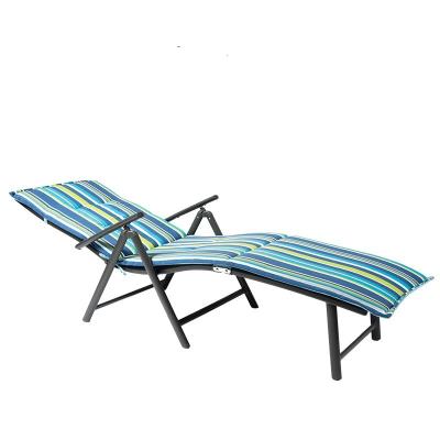 China Wholesale Traditional Aluminum High Quality Portable Folding Orange Beach Grid Lounge Chair Outdoor Chair for sale