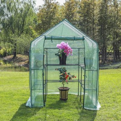 China Factory Custom Translucent Green PE Greenhouse 3 Waterproof Outdoor Easily Assembled Floor Frames Portable Sunroom With Large Space 3 Floors for sale