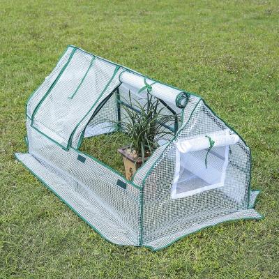 China New Products Hot Selling Easily Assembled Outdoor Environmental Environmental Greenhouse Waterproof Mini Translucent Tower PE Grid Greenhouse With Windows for sale