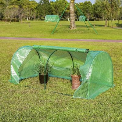 China Easily Assembled Hot Selling Outdoor Product Greenhouse PE Grid Environmentally Waterproof Small Plant Grow Sunroom for sale