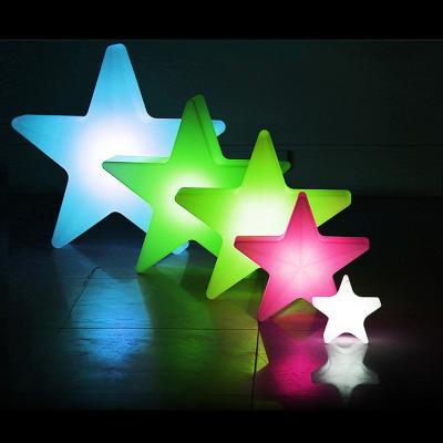 China Commercial Custom Logo 200cm Large Solar Cell LED Park Light Star Shape Floor Use Waterproof Constancy for sale