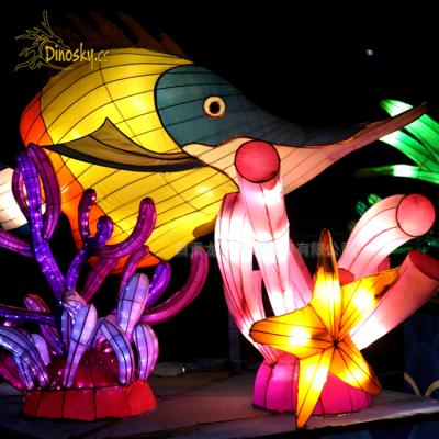 China Festival Decoration Attractive Fish Led Festival Lantern Decoration For Theme Park for sale