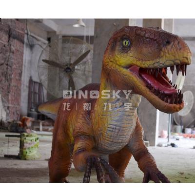 China Simulation Theme Park Factory Indoor Outdoor Huge Animatronic Dinosaur Raptor Model in Jurassic Park for sale