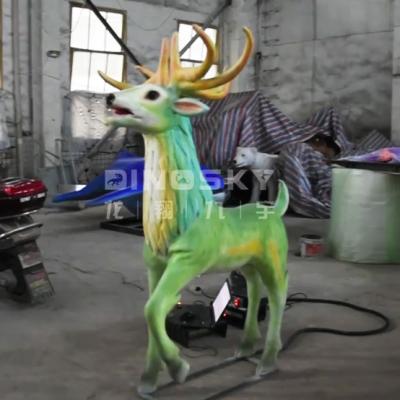 China Christmas outdoor decoration mobile playground reindeer as simulation animals animatronic model for sale