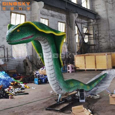 China Theme Park Amusement Theme Park Decoration Gaint Realistic Snake Animatronic Model for sale