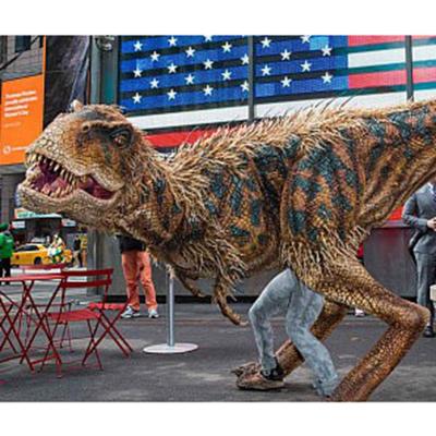 China Exhibiton 3 meter life size animatronic dinosaur animal costumes with furs for sale