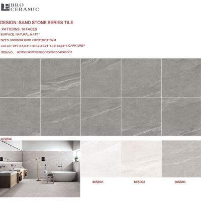 China 60x60 Gray Rustic Modern Rustic Porcelain Tiles Marble Bathroom Kitchen Floor and Wall Ceramic Tile for sale