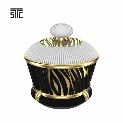 China CLASSIC zebra pattern resin bakhoor pot for sale