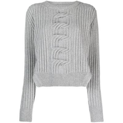 China 2023 Winter High Quality Chunky Cable Knit Sweater Round Neck Anti-pilling Ladies Sweater for sale