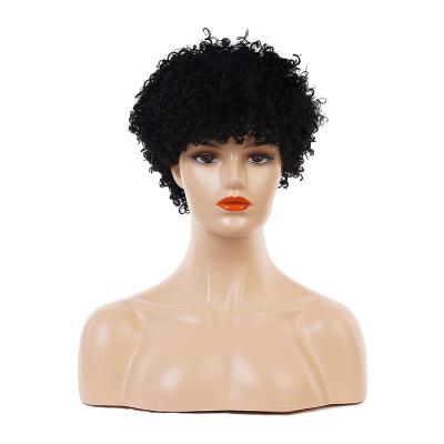 China Short Curly Pixie Cut Afro Kinky Curly Wigs Brazilian Afro Curl Hair Wigs for sale