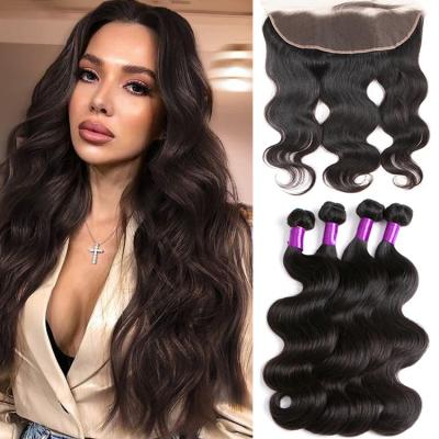 China Wholesale Price 10-40inch Curly Unprocessed Virgin Remy Hair Vendors Bundles Virgin Hair Cuticle Aligned Hair With Closure Set for sale