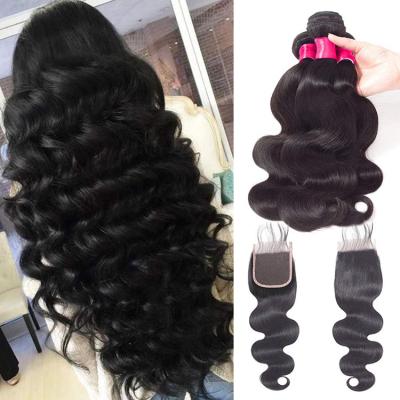 China OEM Curly Curly Factory Wholesale Price Customized 8-40inch Weave Hair Vendor Indian Cuticle Aligned Virgin Hair Bundles With Lace Closure for sale