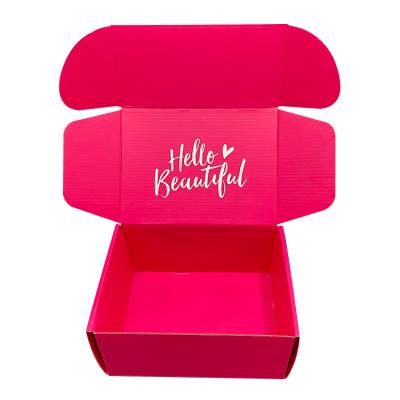 China Recycled Materials Wholesale Shipping Nail Box Beauty Ad Box Hot Pink Poli Oil Cardboard Mascara Box Cosmetics Gift Wholesale Storage Box for sale