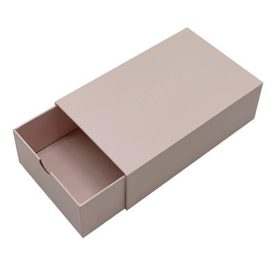 China 2021 Pink Materials Box Jewelry Drawer Cardboard Wig Hair Extension Recycled Packaging Storage Gift Box Pull Out For Perfume Essential Oil Mascara for sale