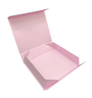 China Recycled Materials Custom Pink Collapsible Magnetic Box for sale