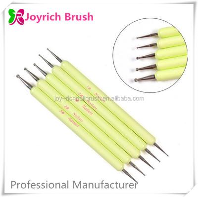 China NAIL 5pcs Nail Art Brush Set Sculpture Tools with Match Ballpoint Pen for sale