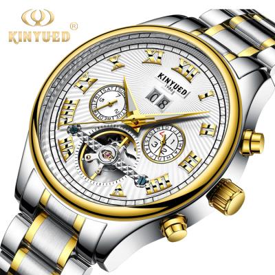 China KINYUED 3ATM Automatic Date Waterproof Watch Stainless Steel Men's Luxurious High Quality Automatic Mechanical Wrist Watch for sale