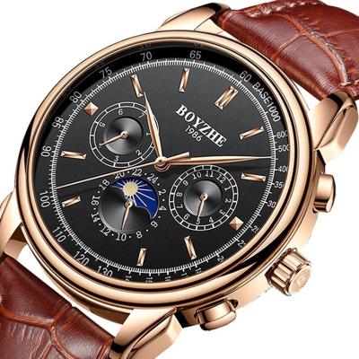 China BOYZHE Date Brand Watch Men Automatic Wrist Personalized Waterproof Mechanical Watch for sale