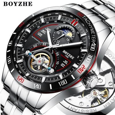 China Fashion Luxury Automatic Movement Men's Automatic Movement Water Resistant Mechanical Wrist Tourbillon Watch Watches For Men for sale