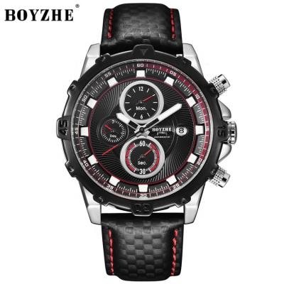 China Automatic Date BOYZHE China Mechanical Silver Case Automatic Mechanical Men Watch for sale