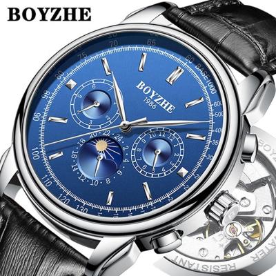 China BOYZHE New Date Design Men's Automatic Wristwatches Fashion Automatic Mechanical Luxury Watches for sale