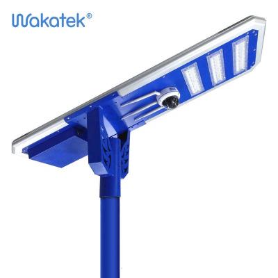 China ROAD WAKATEK SOLAR all in one street lights WIFI 4g solar cctv light solar cctv camera for sale