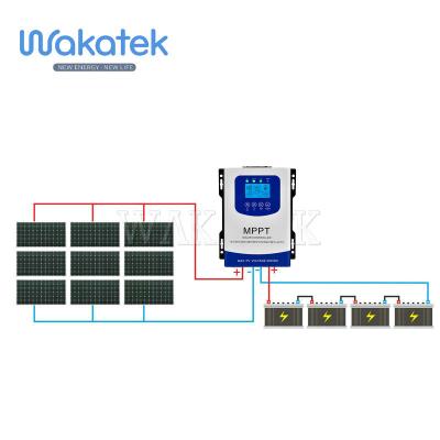 China Solar Charger Controller WAKATEK 40A 60A MPPT Solar Charge Controller 12V/24V/36V/48V/60V/72V/84V/96V Work Automatically for sale