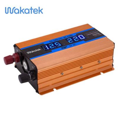 China OEM Wakatek Solar Products Solar Hybrid or Solar Power Modify High Frequency Wave Inverter Car Inverter 600w for sale