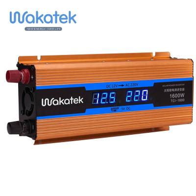 China DC-AC WAKATEK 12V Car Sine Wave Solar Power Inverter 700w 1200VA Modified Inverter for sale