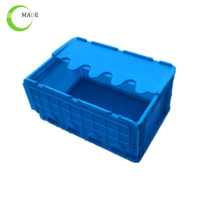 China Standard Folding Wholesale Logistics Boxes Strong Warehouse Spare Part Screws Plastic Basket Storage And Logistics Box for sale