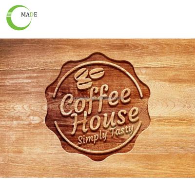 China Artware/gift/kitchen supplies/toy/handle engrave natural color wooden logo for cafe for sale