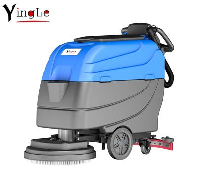 China Hotels Walk Behind Battery Powered Automatic Hard Floor Scrubber Machine for sale