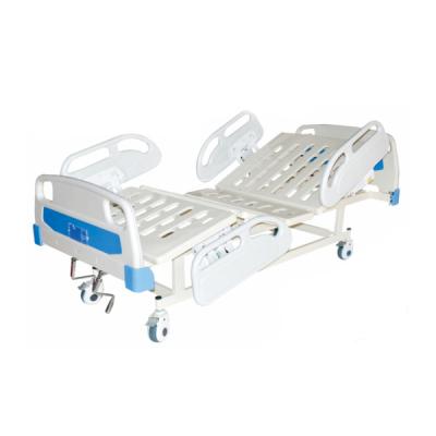 China Factory Cheap Backrest 0 -70 ABS Crank Manual Hospital Bed Two Function With Guardrail for sale