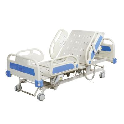 China High Quality Metal Head and Foot Board ABS Side Rails 5 Functions Electric Hospital Bed for sale