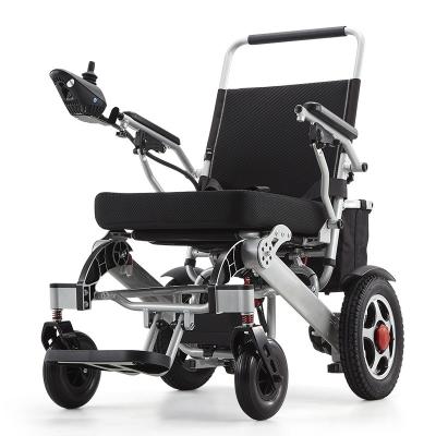 China Aluminum Alloy Frame Electric Wheelchair Lithium Batteries Portable Electric Power Wheelchair for sale