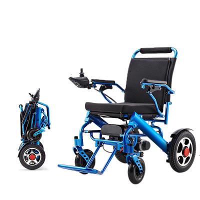 China Heavy Duty Aluminum Alloy Frame Power Electric Wheelchair Brushless Folding For Europe Market for sale