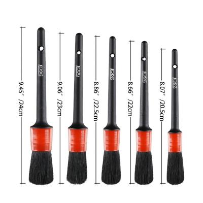 China Plastic+Synthetic Hair Master Supply-Ready to Ship 5PCS Plastic Hair Soft Car Bristle Handle D0033 688 Auto Detailing Brush Set for sale