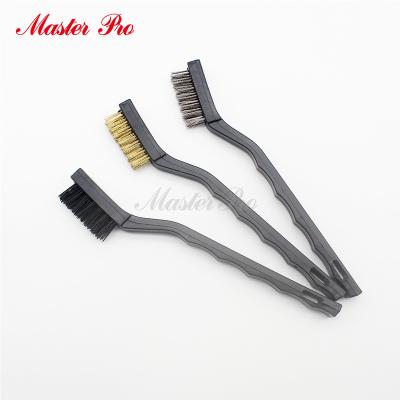 China Steel Master M71058 3 Pieces of Small Kit Steel, Automotive Brass and Nylon Bristle and Car Engine Tire Gap Corner Cleaning Brush for sale