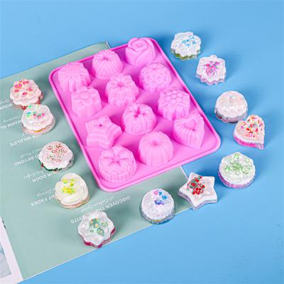 China Sustainable 3D DIY Food Grade Rose Moldes Fondant Jelly Mold Custom Chocolate Decorating Cake Silicon Baking Molds for sale