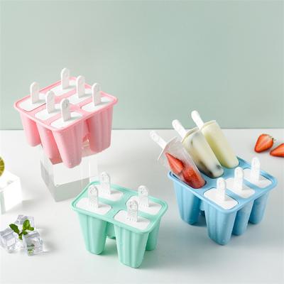 China Large Size Viable Silicone Ice Cream Popsicle Molds Homemade Fruit Juice Ice Pop Maker DIY Dessert Freezer Mold With Sticks for sale