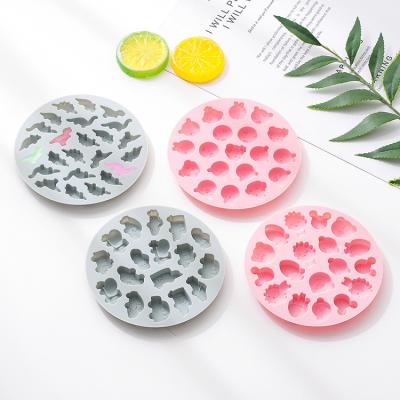 China Rabbit Bear Dinacore Fruit Jelly Silicone Candy Molds Viable Non-Stick Animal Gummy Molde for sale