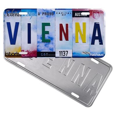 China Wholesale Decorative European Souvenir Souvenir License Plate for sale