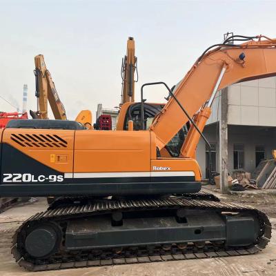 China Earthmoving Machinery Mini Excavator Second Hand Machine Hyundai 220-9 Excavator Original Korean Digging Excavator for sale